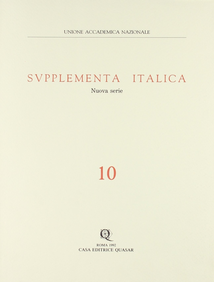 Supplementa italica. Vol. 10