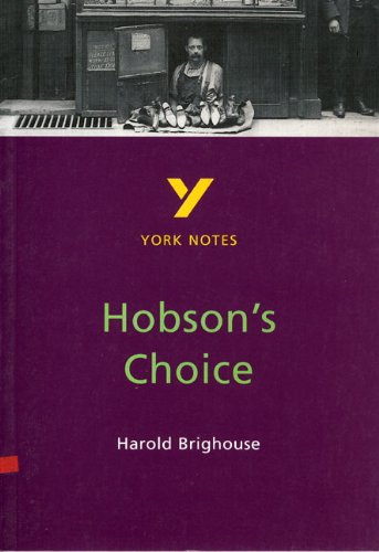 York Notes on Harold Brighouse's Hobson's Choice, Torino, Pearson Longman, …