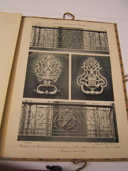 Documents de ferronerie ancienne de la seconde moitié du XVIII° …