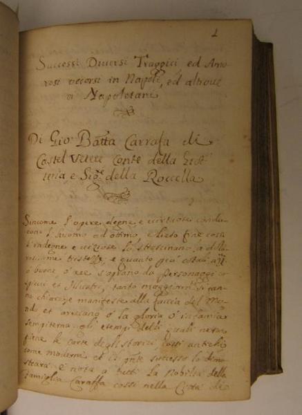 Successi diversi traggici et amorosi in Napoli et altrove a …