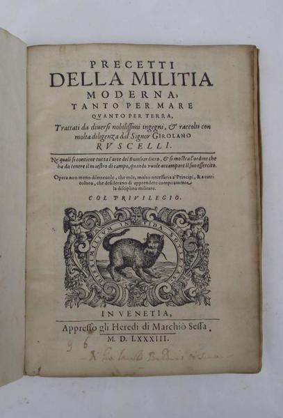 Precetti della Militia moderna, tanto per mare, quanto per terra, …