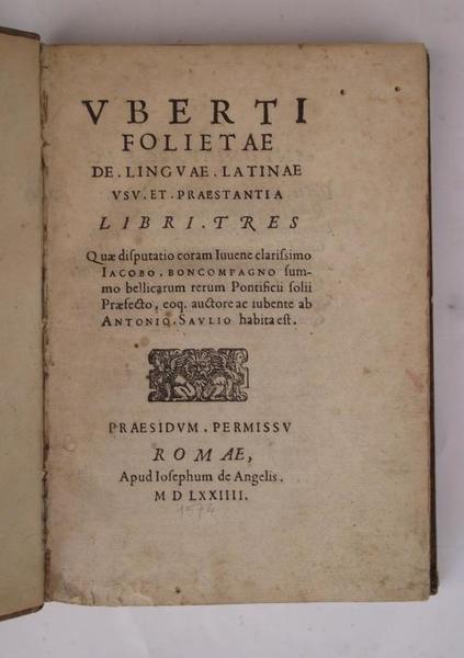 De Linguae latinae usu et praestantia. Libri tres…