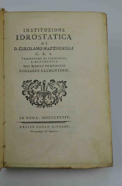 Instituzione idrostatica.