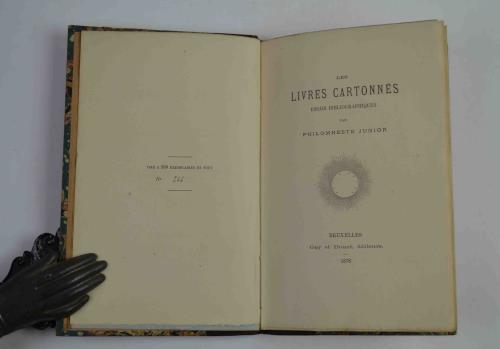 Les livres cartonnés. Essais bibliographiques par Philomneste Junior.