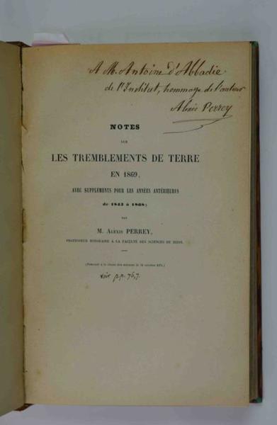 Miscellanea di opere di sismologia e vulcanologia.