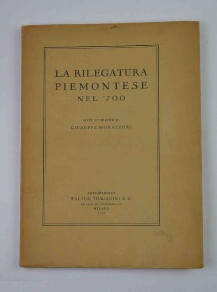 La rilegatura piemontese.