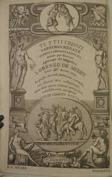 Tutti i trionfi, carri, mascherate o canti carnascialeschi andati per …