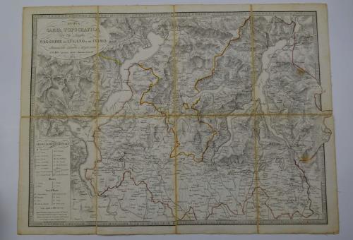 Nuova carta topografica dei Tre Laghi Maggiore di Lugano e …