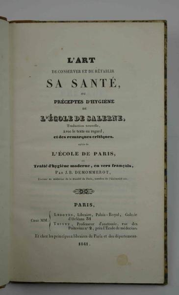 L'art de conserver et de rétablir sa santé, ou Préceptes …
