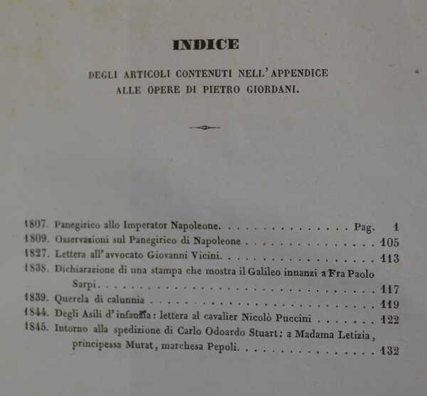 Opere… Appendice. Terza edizione.