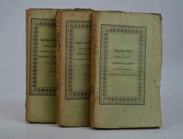 Saggi politici dei principj, progressi e decadenza delle società… Terza …