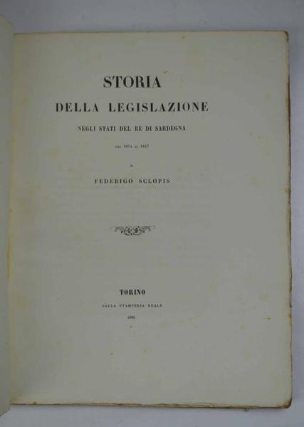Storia della legislazione negli stati del re di Sardegna dal …