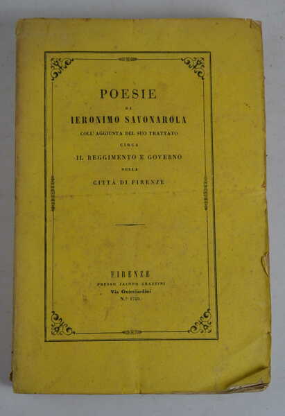 Poesie… coll'aggiunta del suo trattato circa il governo della città …