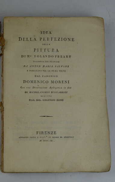 Idea della perfezione della pittura... tradotta dal francese da Anton …