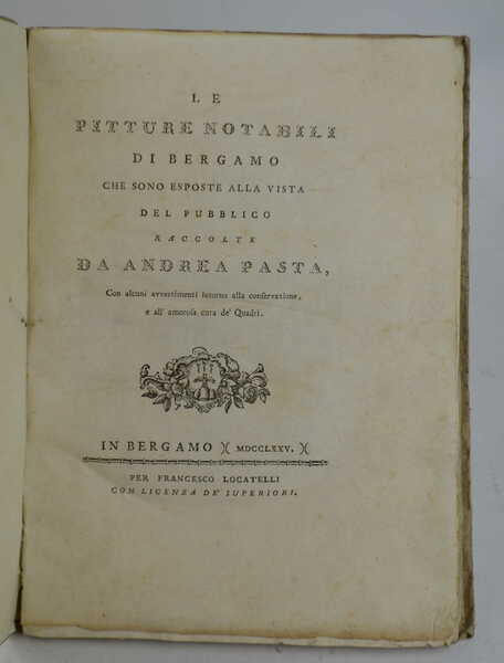 Le pitture notabili di Bergamo, che sono esposte alla vista …