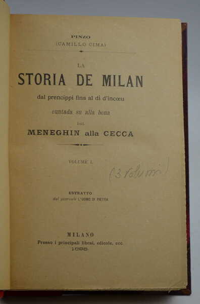 La storia de Milan contada su alla bona dal Meneghin …