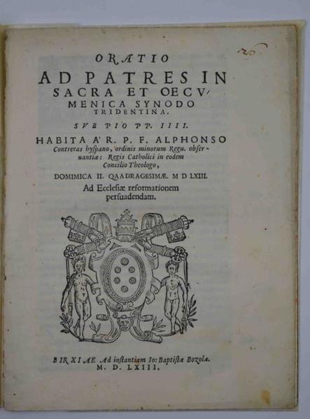 Oratio ad patres in sacra et oecumenica synodo Tridentina. ad …