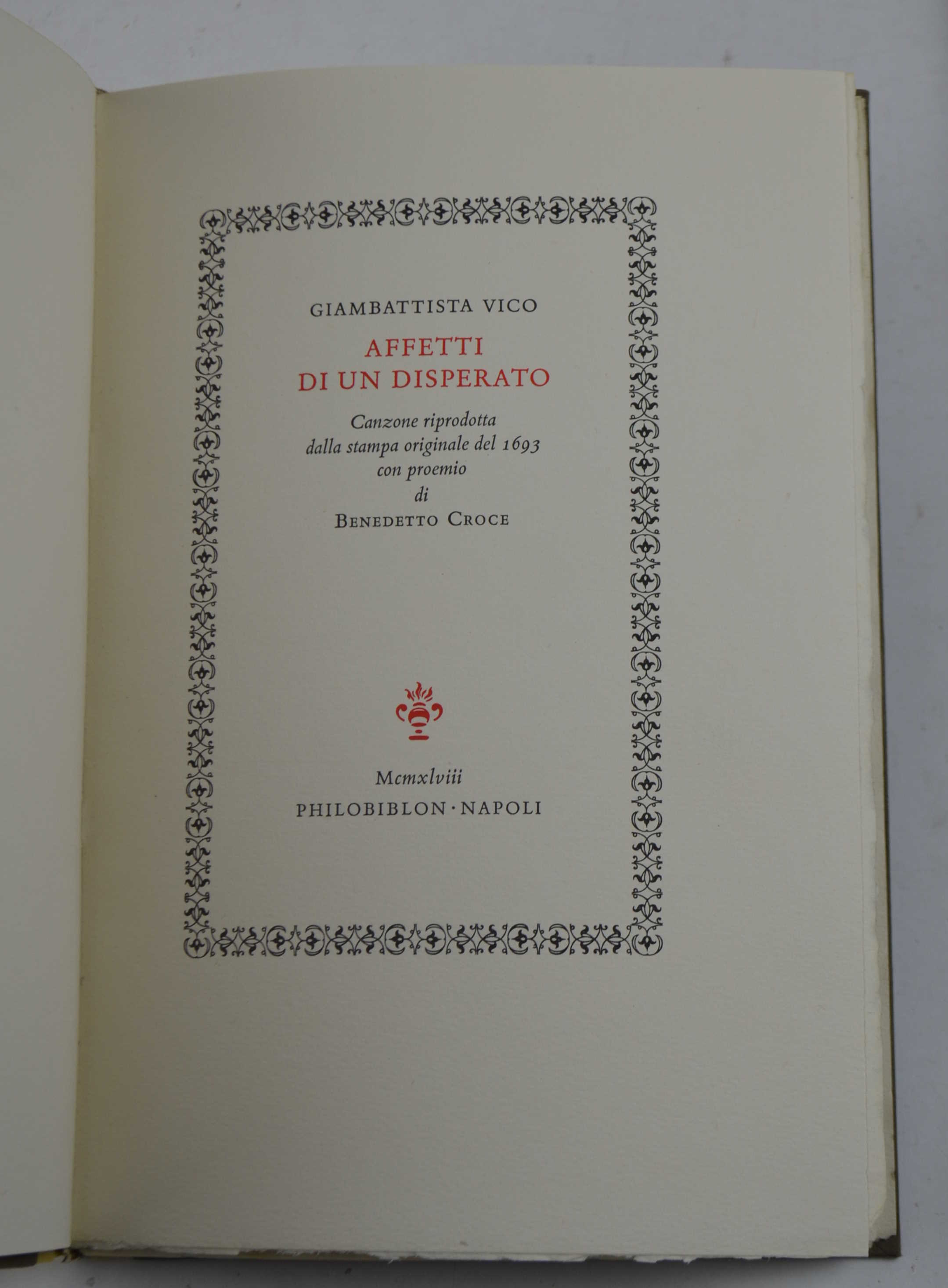 Affetti di un disperato. Canzone riprodotta dalla stampa originale del …