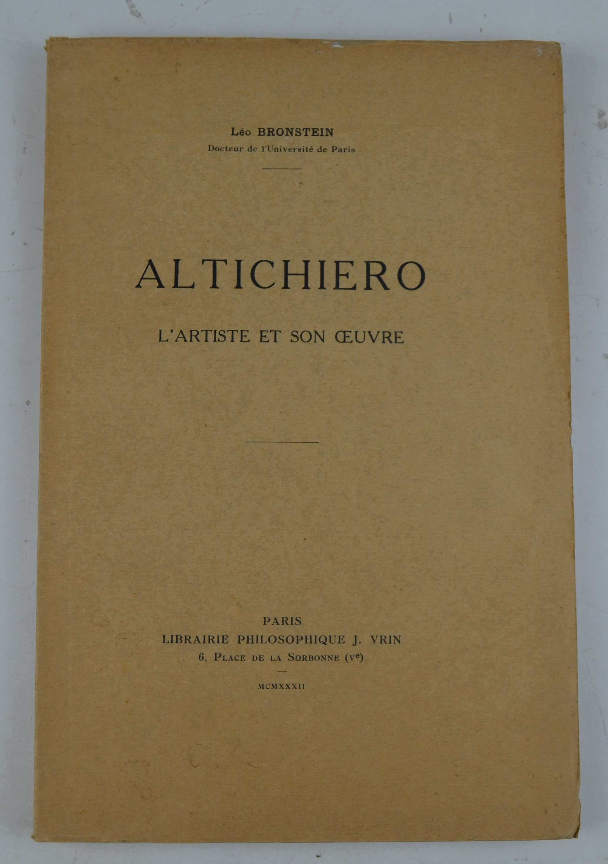 Altichiero. L'artiste et son oeuvre.