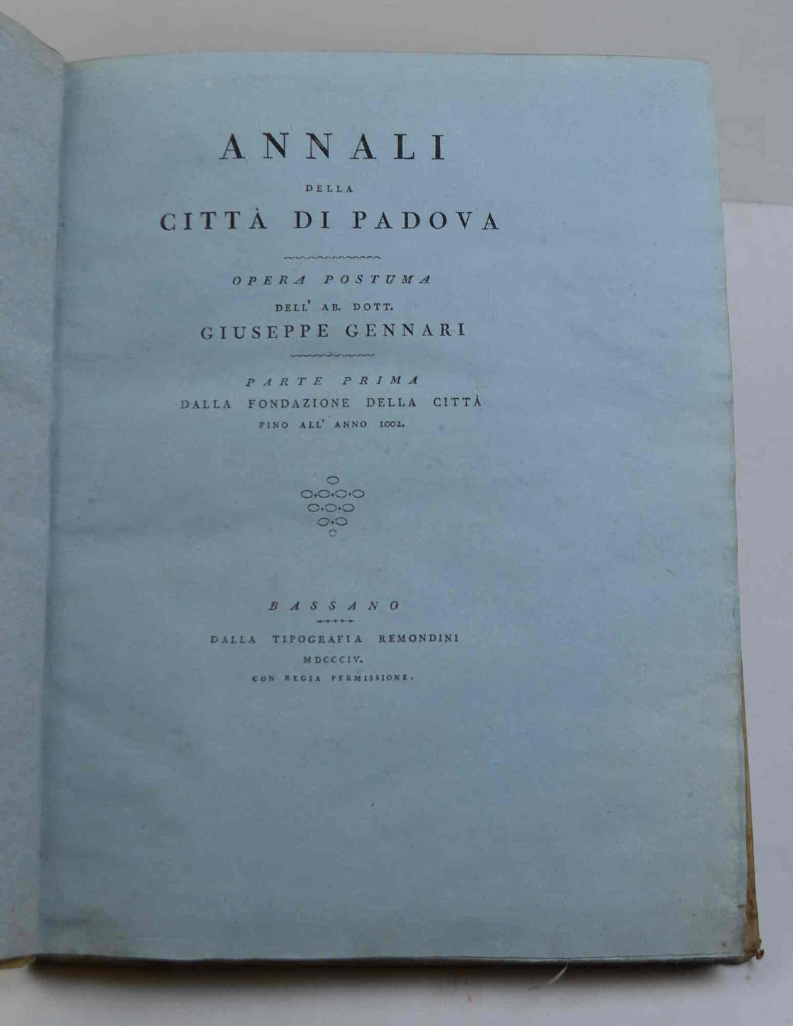 Annali della città di Padova…