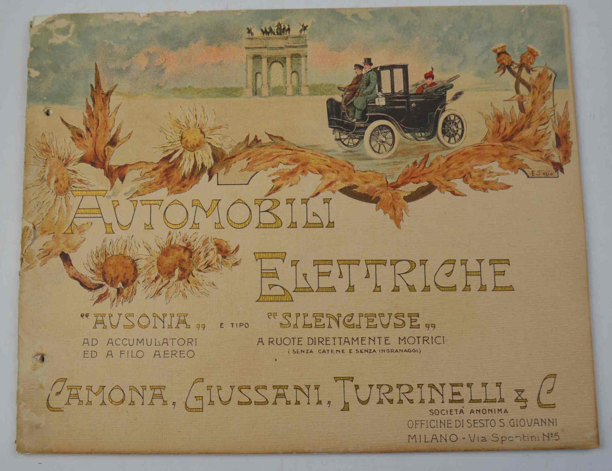 Automobili elettriche "Ausonia"... e tipo "Silencieuse"... Camona, Giusssani, Turrinelli e …