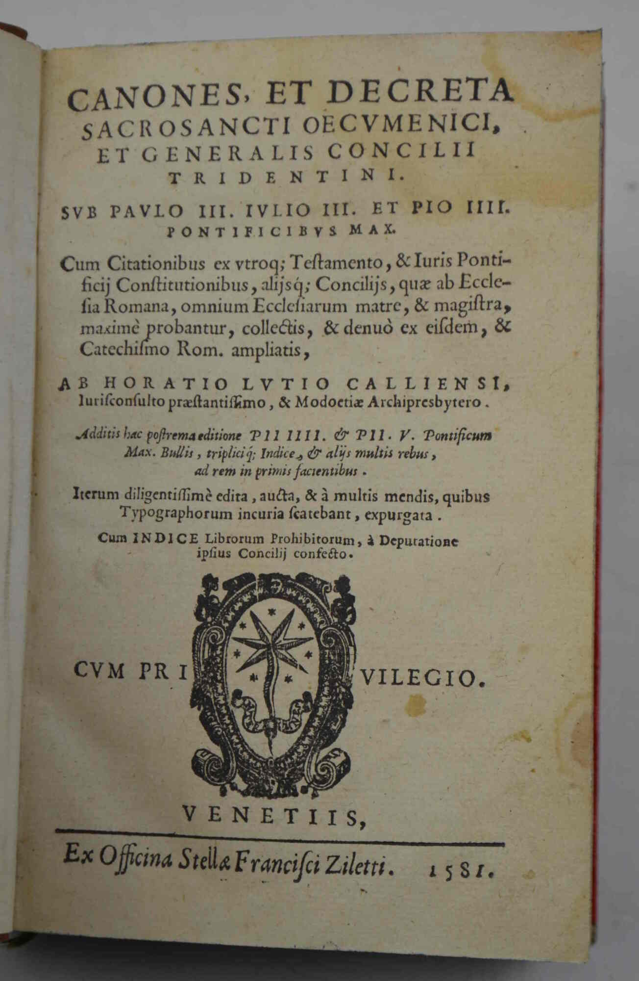 Canones et decreta sacrosanti oecumenici et generalis Concilii Tridentini Sub …