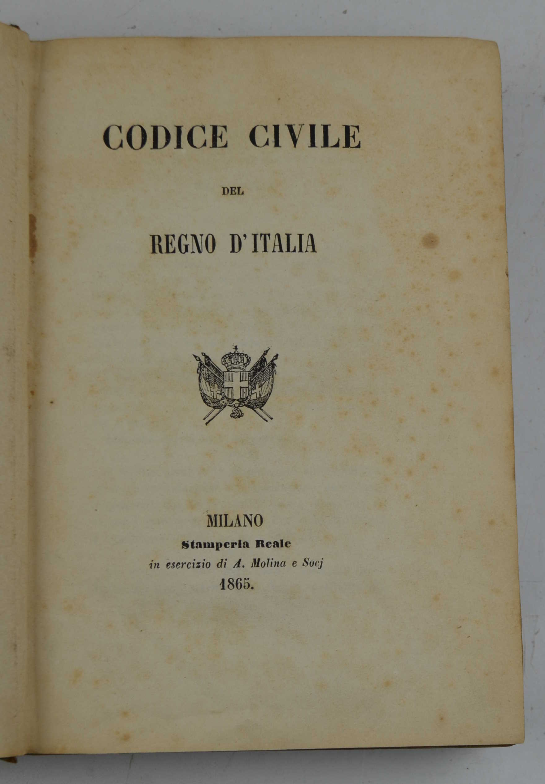 Codice civile del Regno d'Italia.