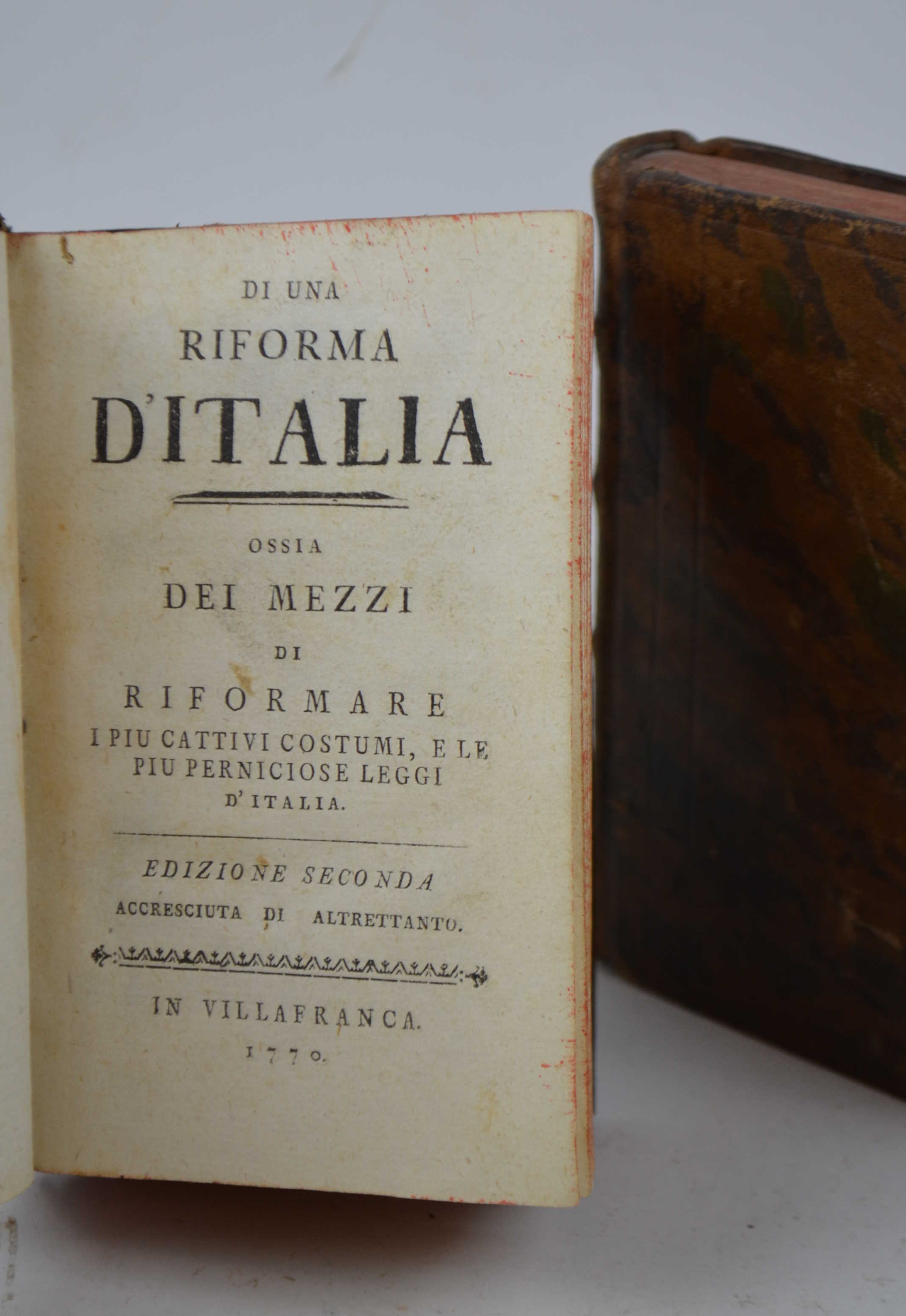 Di una riforma d'Italia ossia dei mezzi di riformare i …