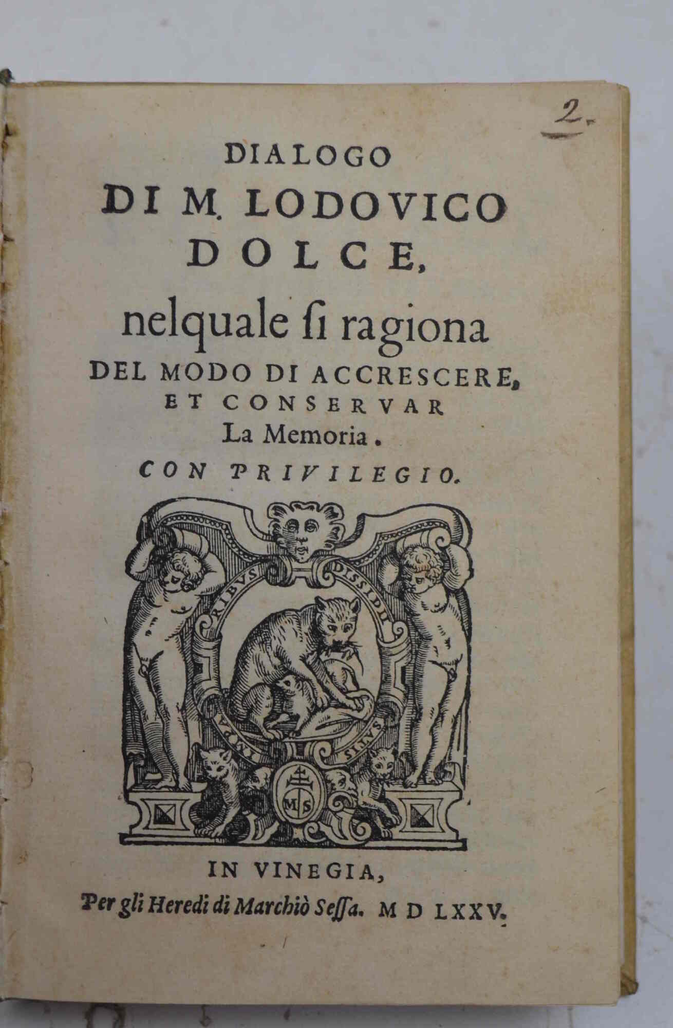 Dialogo nel quale si ragiona del modo di accrescere, et …