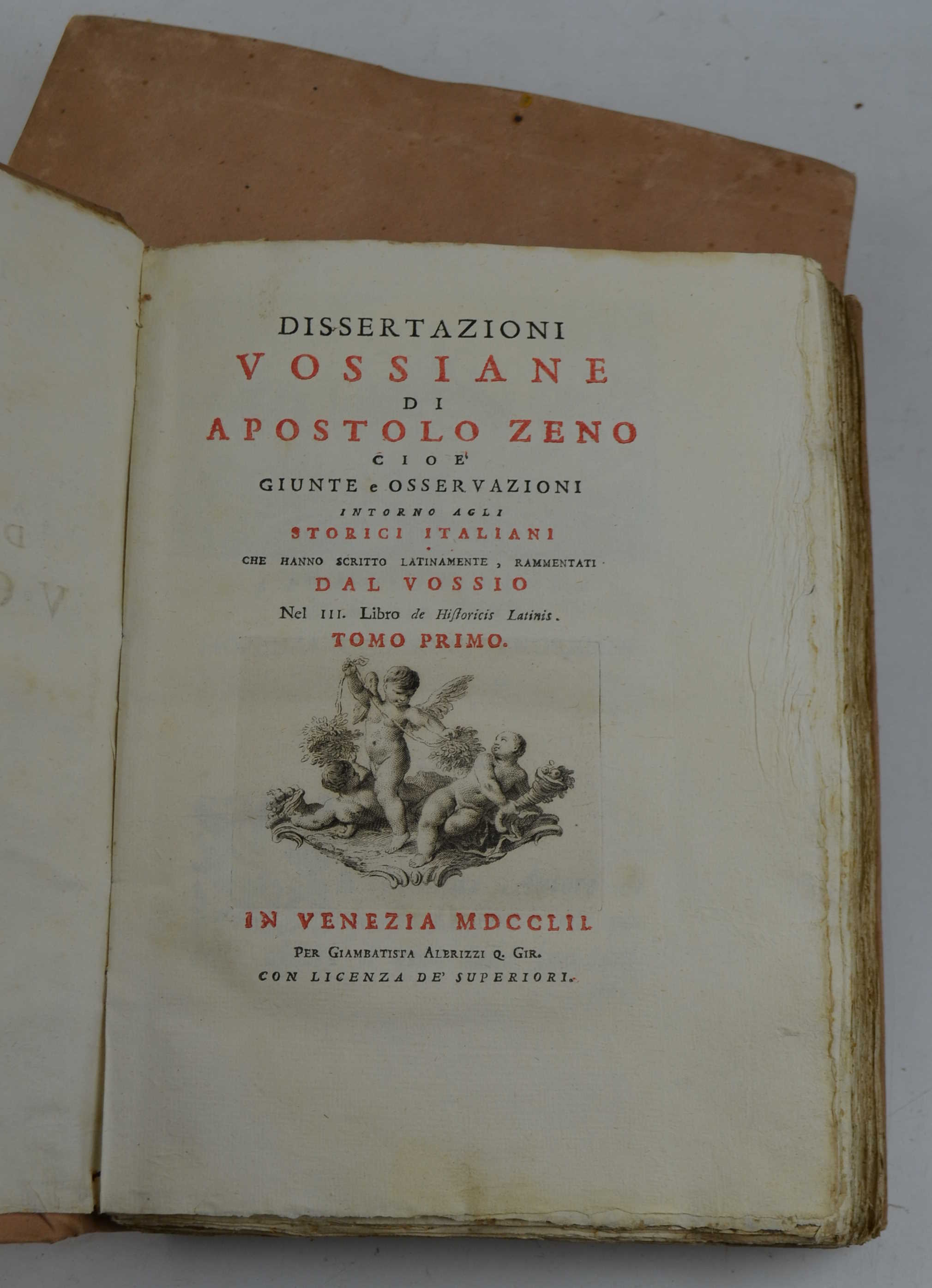 Dissertazioni vossiane… cioè giunte e osservazioni intorno agli storici italiani …