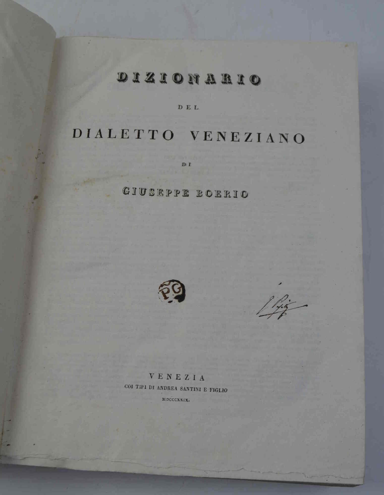 Dizionario del dialetto veneto.