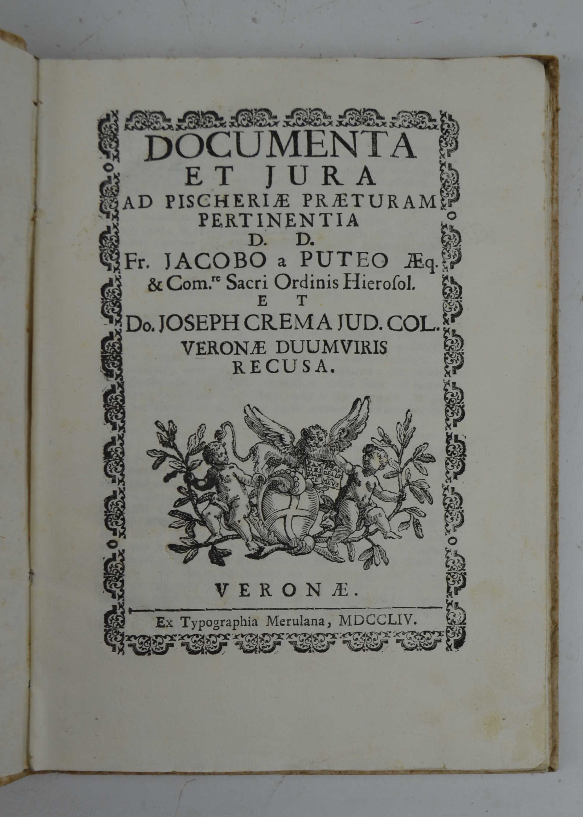 Documenta et jura ad Pischeriae praeturam pertinentia D.D. Fr. Jacobo …