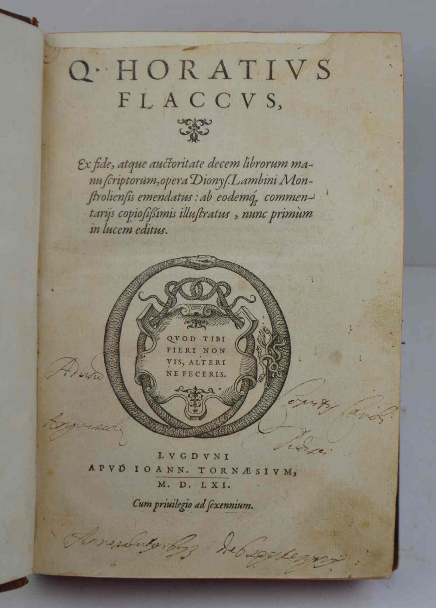 Ex fide, atque auctoritate decem librorum manuscriptorum, opera Dionys. Lambini …
