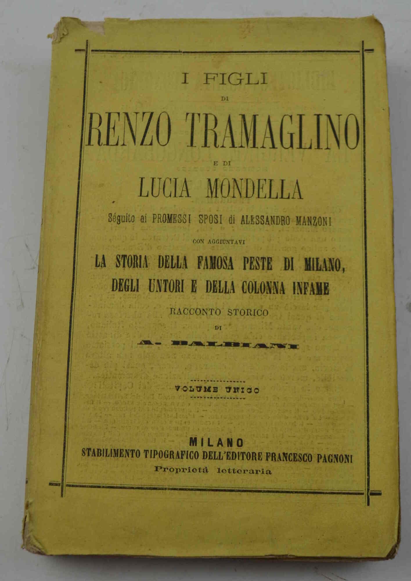 I Figli di Renzo Tramaglino e di Lucia Mondella: seguito …