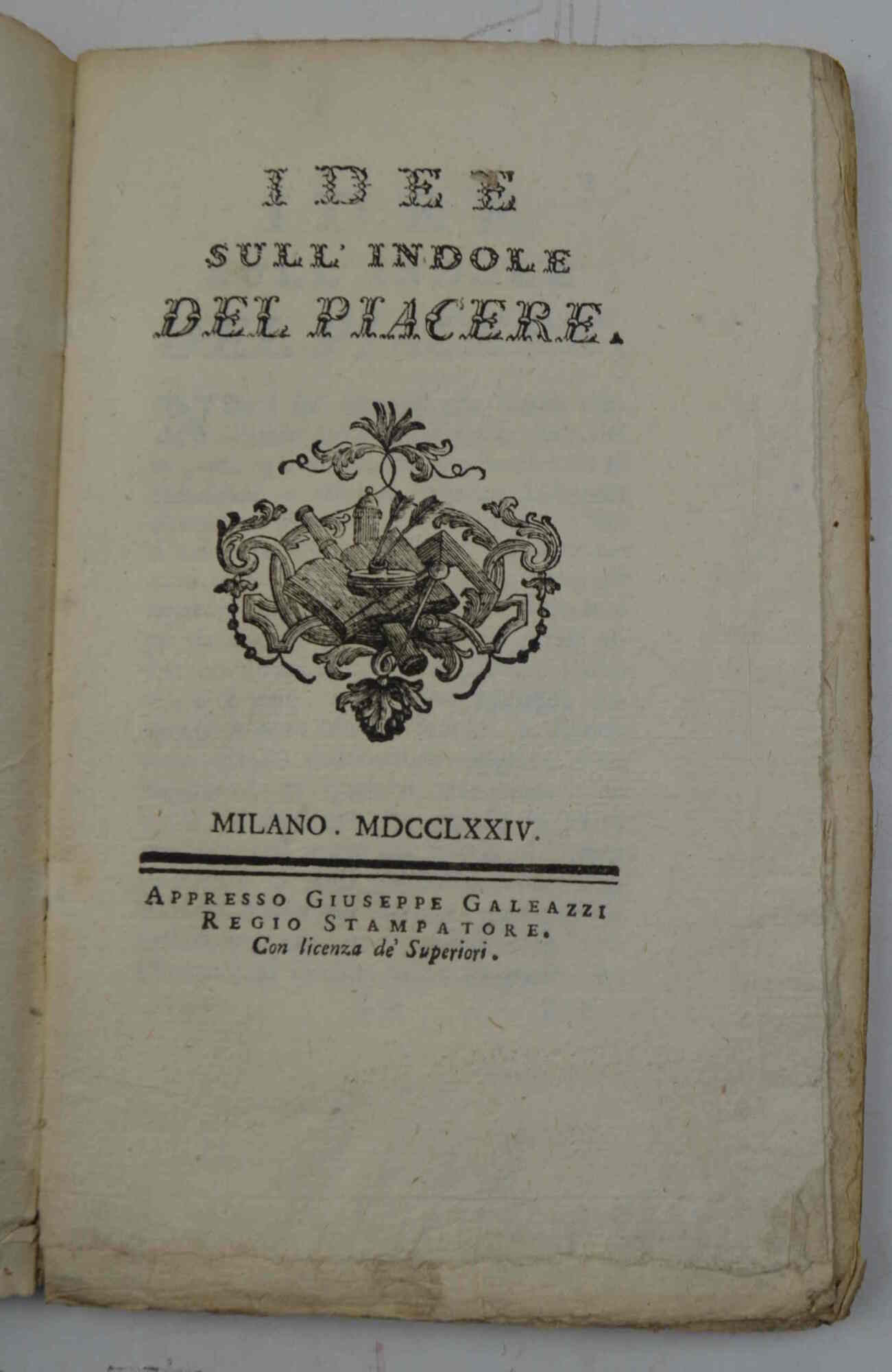 Idee sull'indole del piacere.