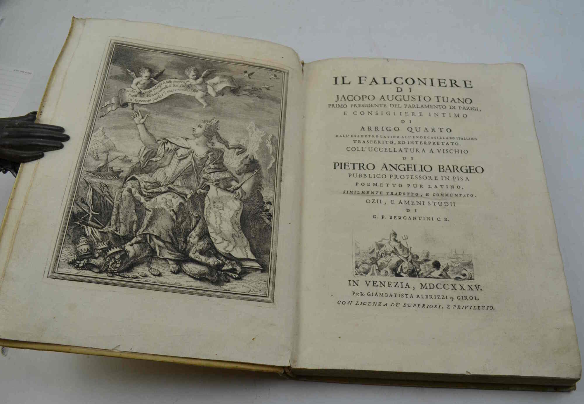 Il Falconiere… coll'uccellatura a vischio di Pietro Angelio Bargeo… Ozii, …