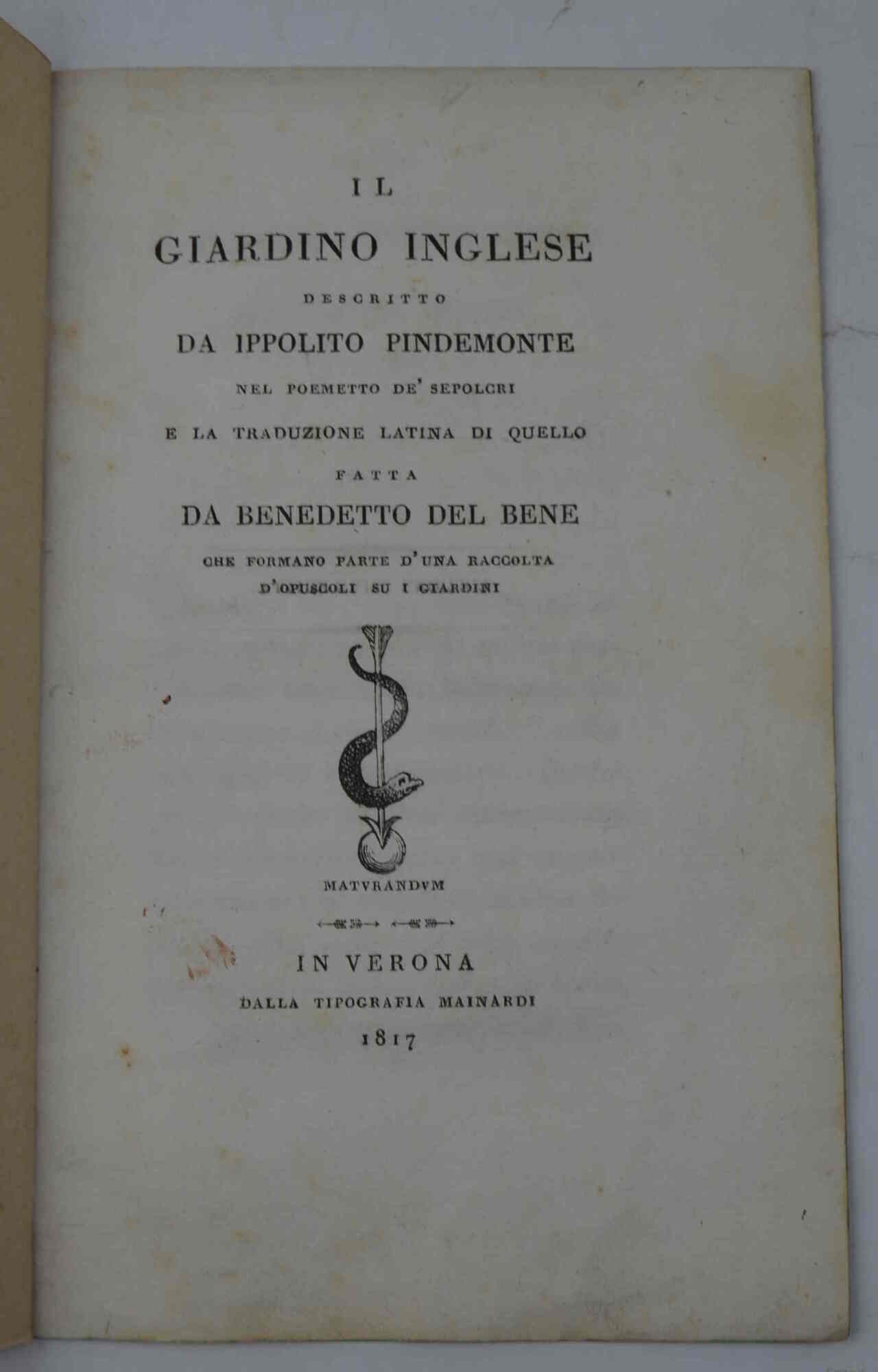 Il giardino inglese descritto da Ippolito Pindemonte nel poemetto de' …