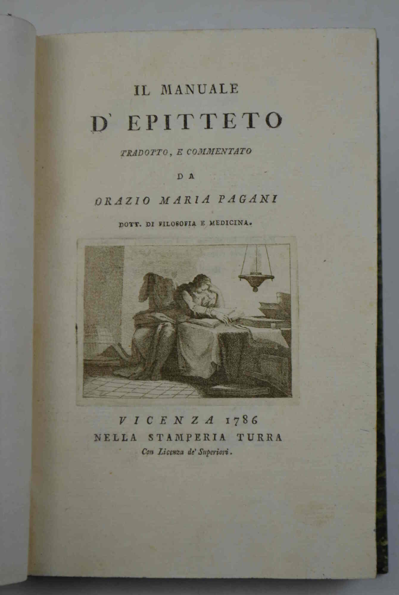 Il Manuale d'Epitteto tradotto e commentato da Orazio Maria Pagani...