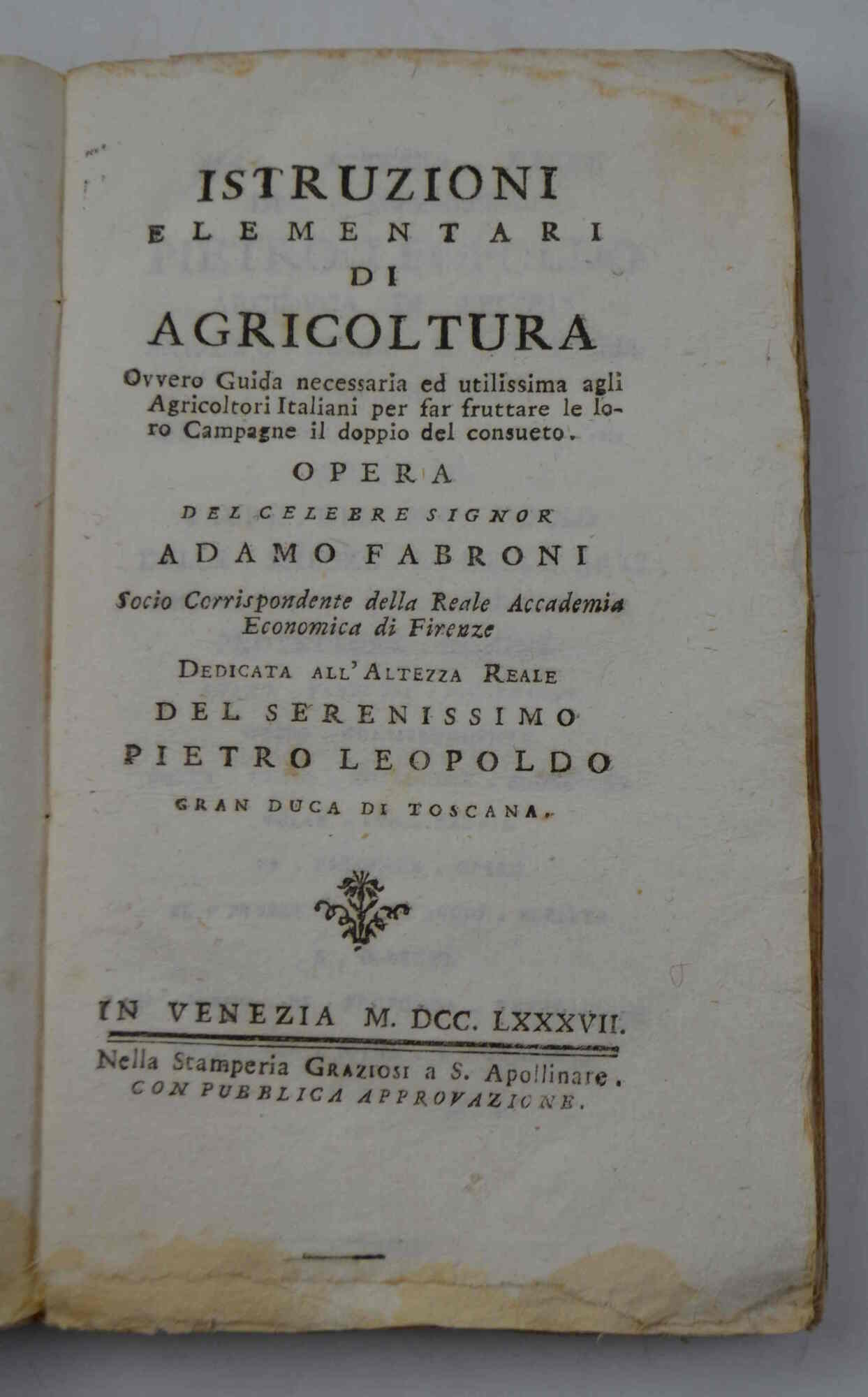 Istruzioni elementari di agricoltura...