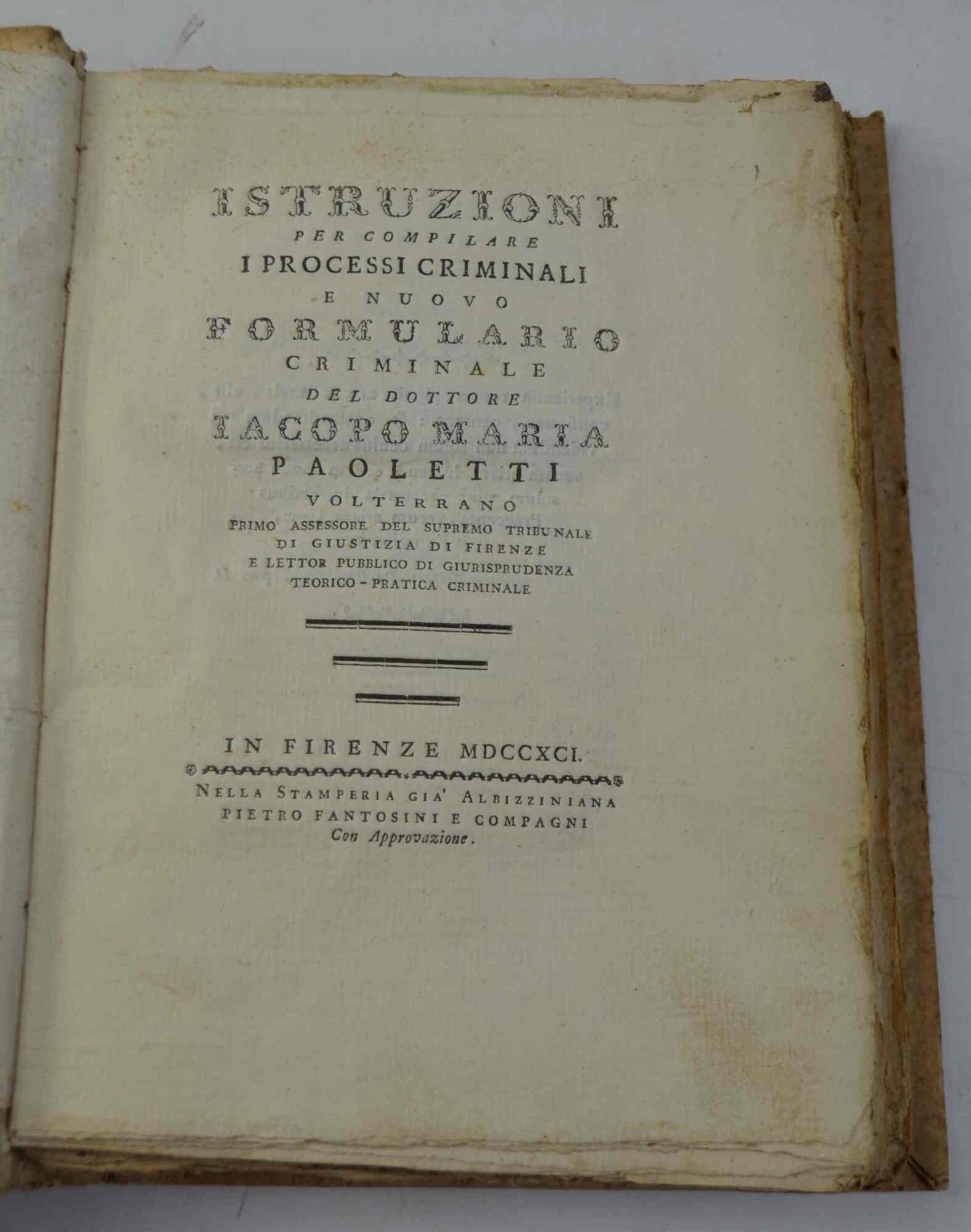 Istruzioni per compilare i processi criminali e nuovo formulario criminale…