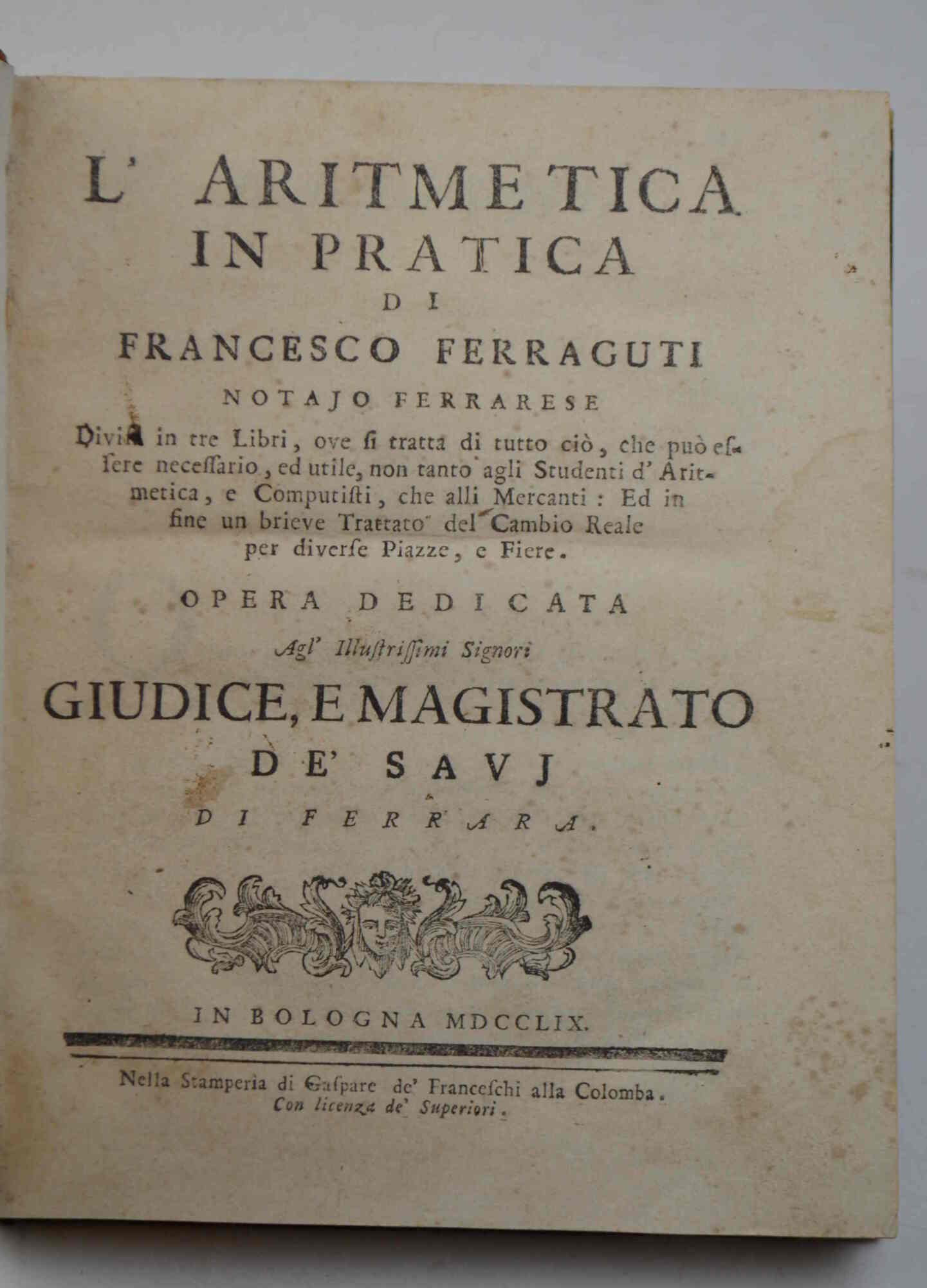 L'aritmetica in pratica...