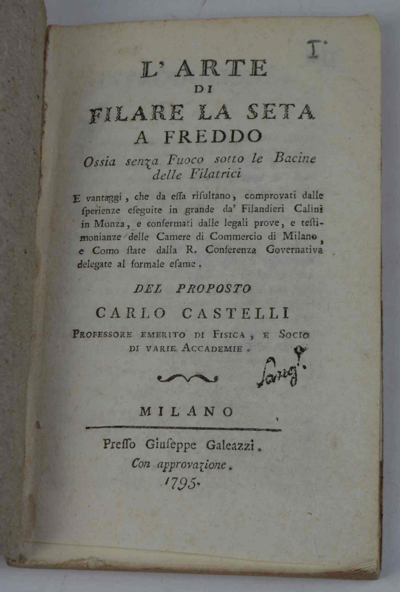 L'arte di filare la seta a freddo ossia senza fuoco …
