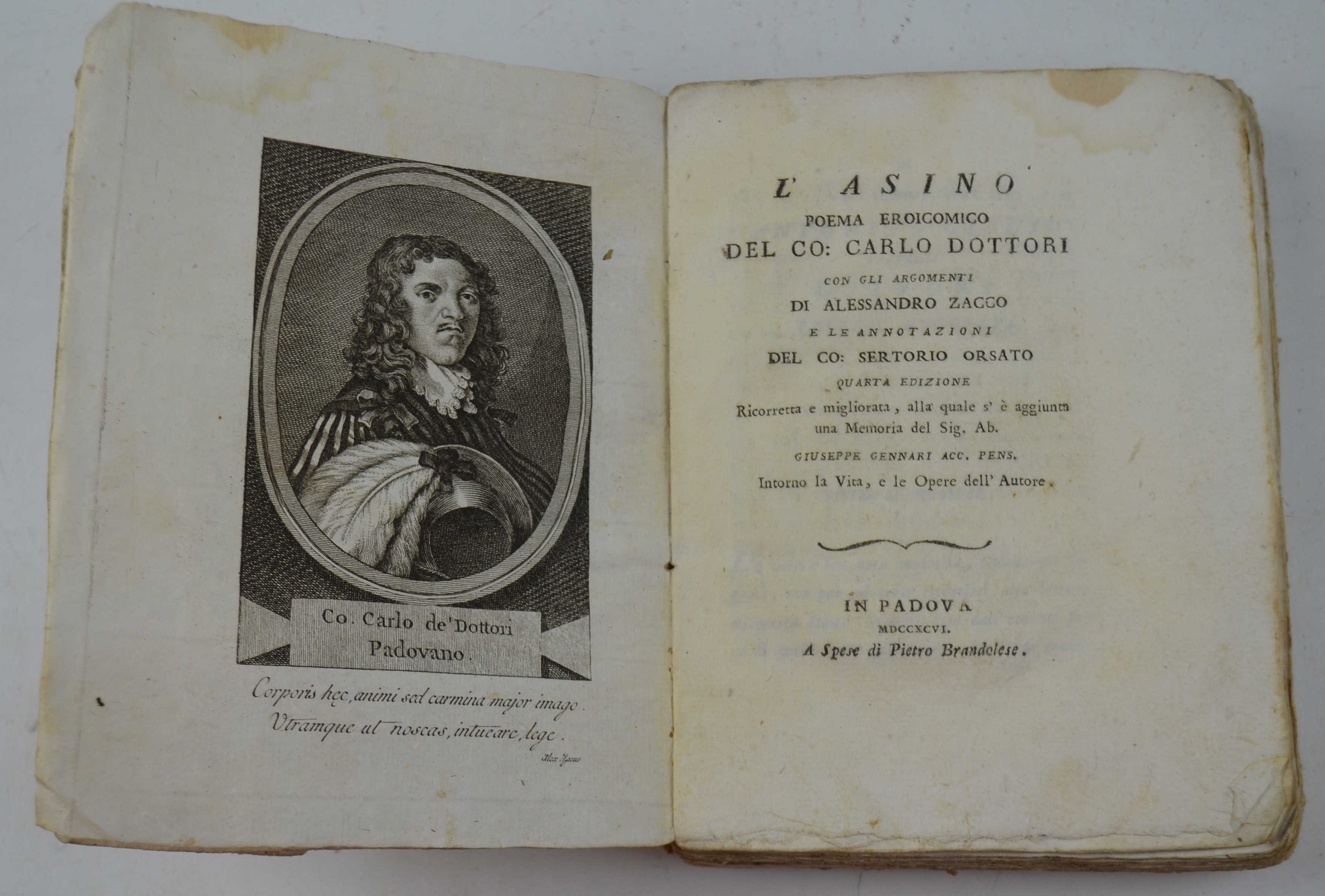 L'asino. Poema eroicomico. con gli argomenti di Alessandro Zacco e …