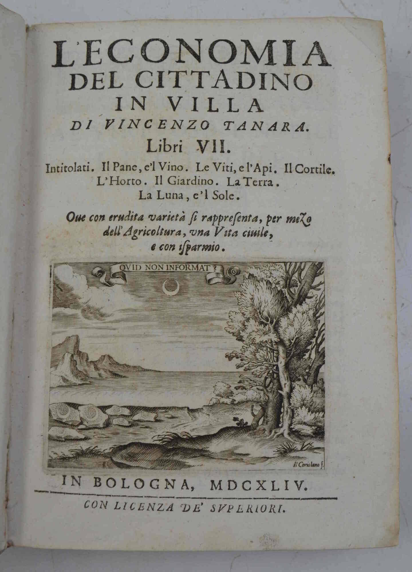 L'economia del cittadino in villa. Libri VII. Intitolati il Pane, …