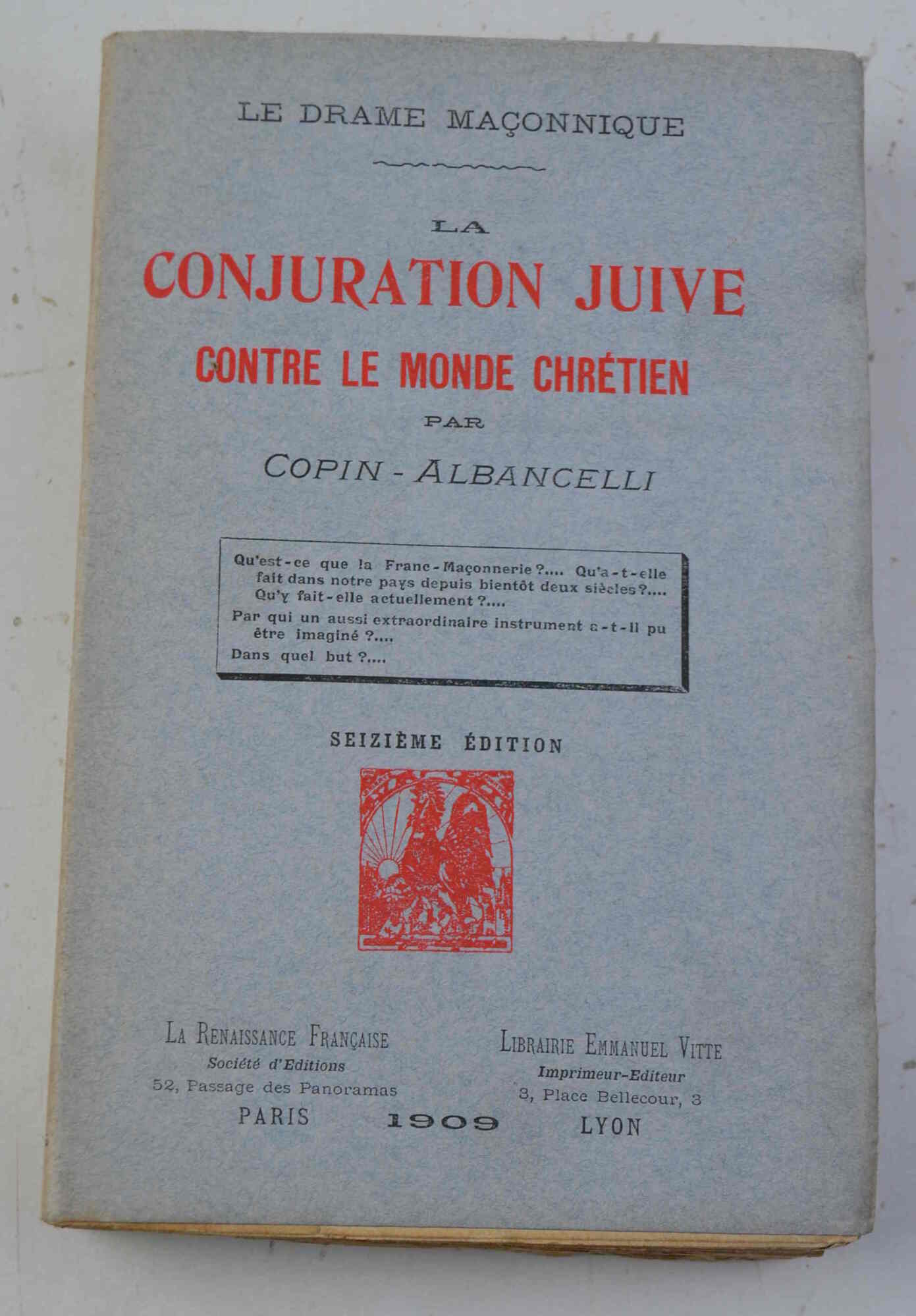 La conjuration juive contre le monde chrétien...