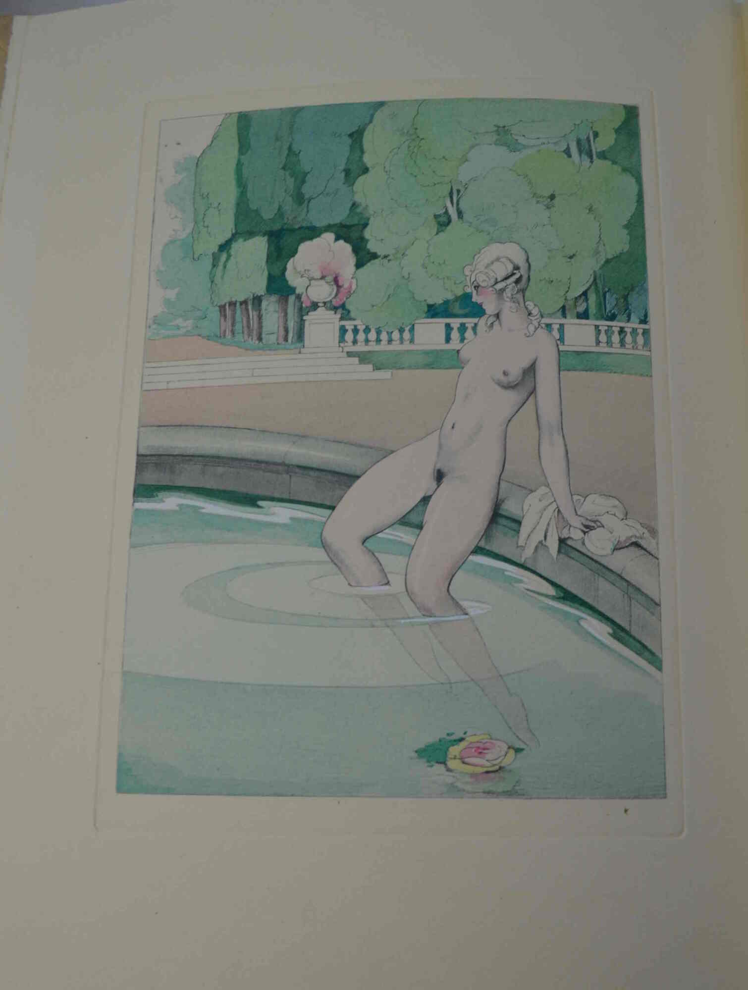 La leçon d'amour dans un parc.