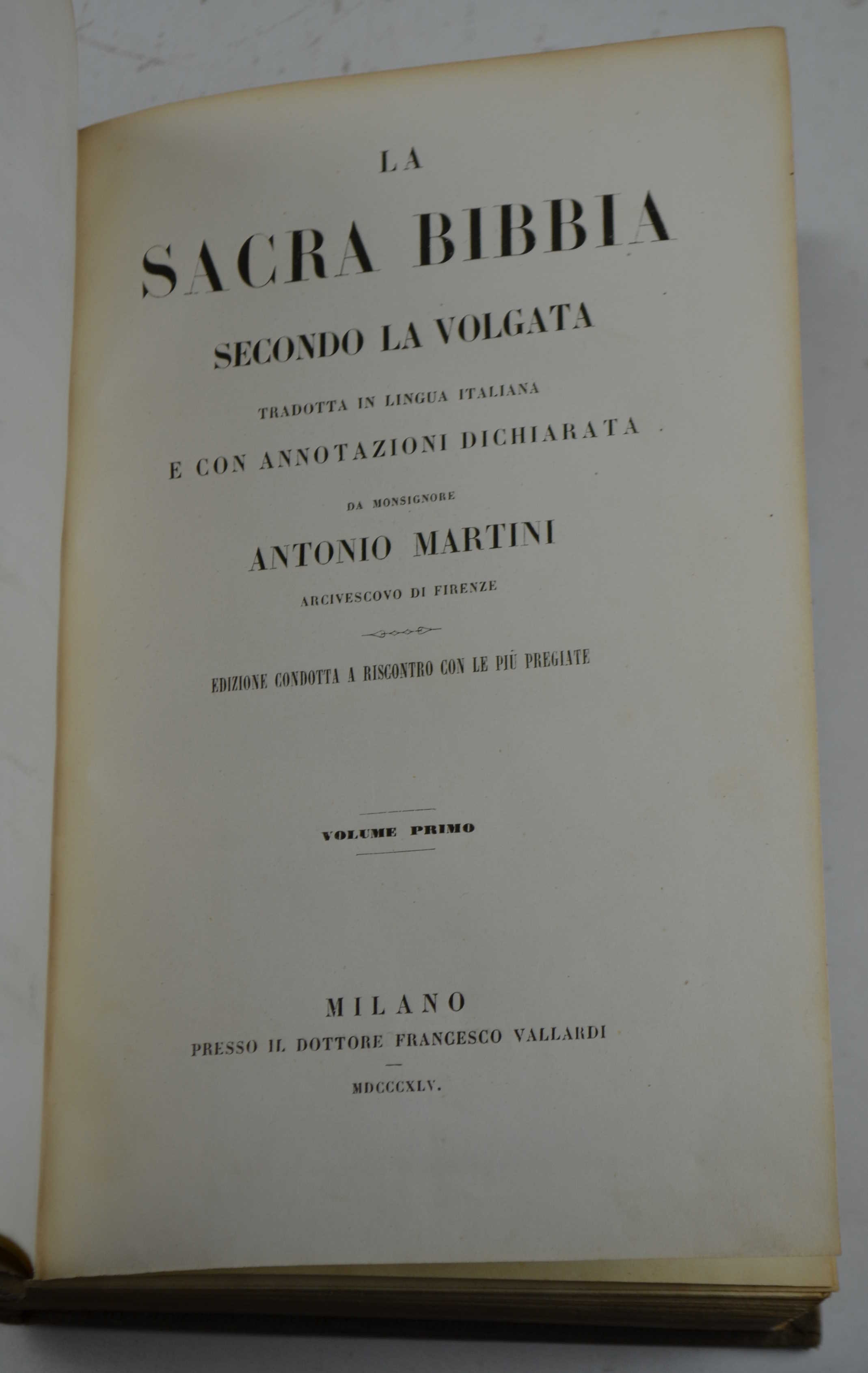 La Sacra Bibbia secondo la volgata tradotta in lingua italiana …