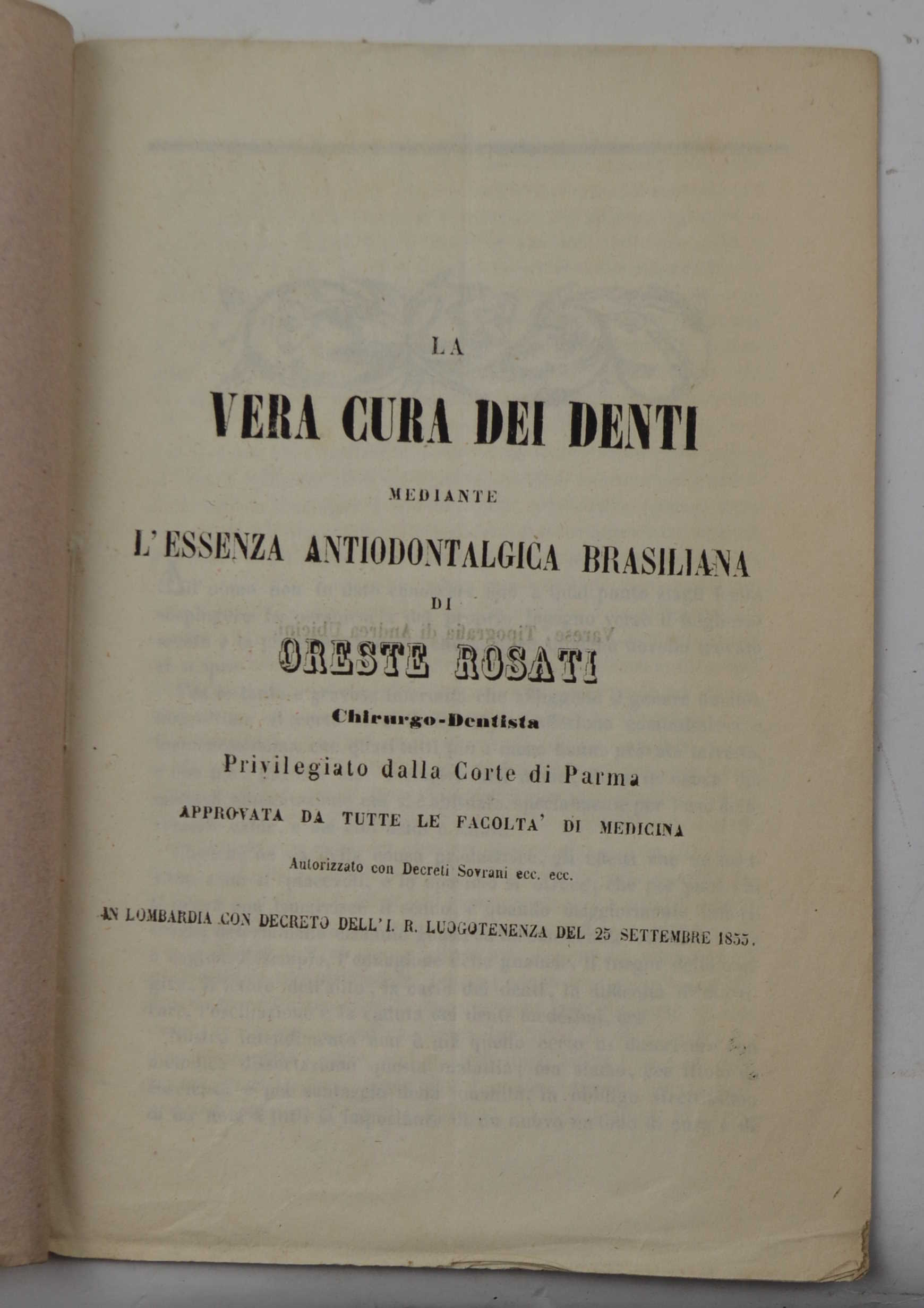 La vera cura dei denti mediante l'essenza antiodontologica brasiliana… approvata …
