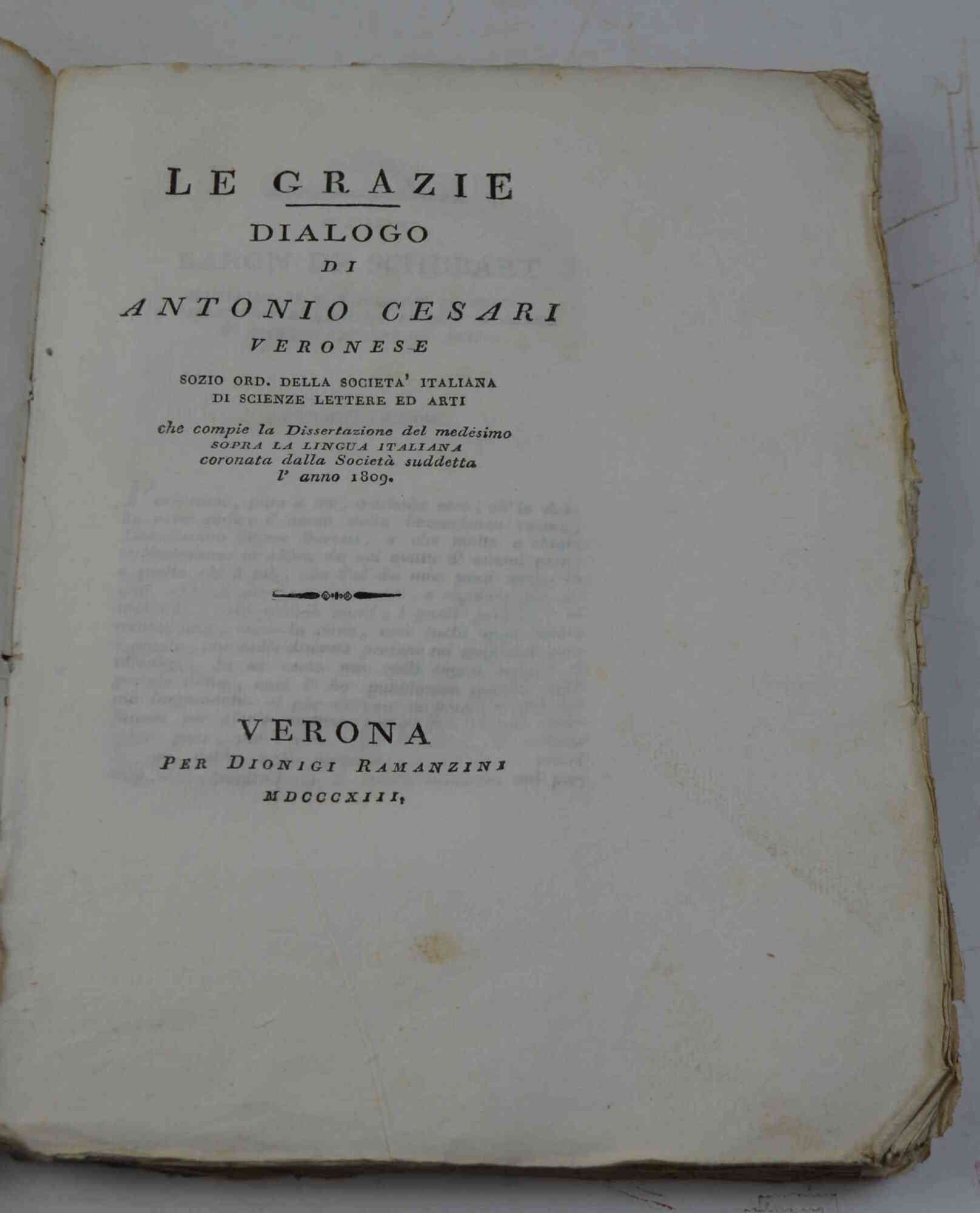 Le Grazie. Dialogo... che compie la Dissertazione sopra la lingua …