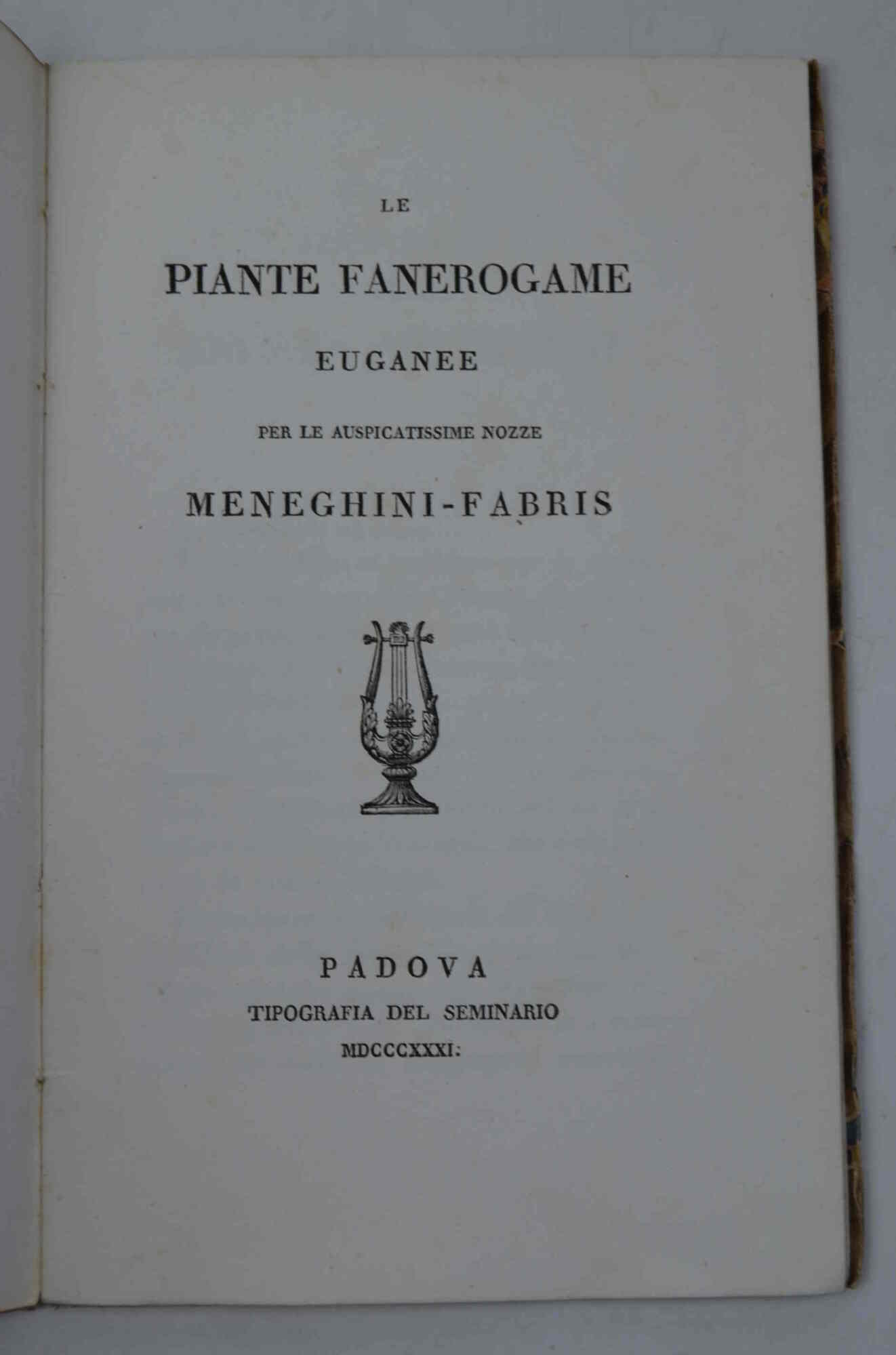 Le piante fanerogame euganee...